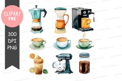 Coffee brewing and enjoyment clipart png Product Image 1