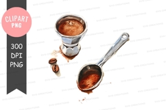 Coffee preparation clipart png Product Image 1