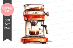 Red espresso machine clipart png Product Image 1