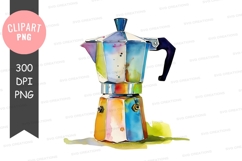 Colorful moka pot clipart png Product Image 1