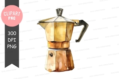 Vintage moka pot clipart png Product Image 1