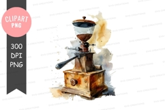 Vintage coffee grinder clipart png Product Image 1