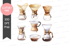 Coffee brewing clipart png Product Image 1