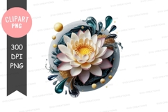Elegant lotus flower in water Product Image 1