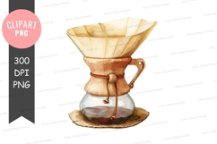 Handcrafted coffee dripper clipart png Product Image 1