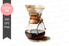 Pour over coffee maker clipart png Product Image 1