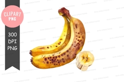 Ripe banana clipart png Product Image 1