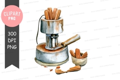 Vintage churro maker clipart png Product Image 1