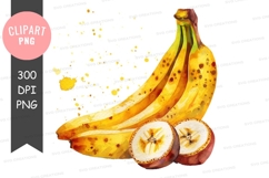 Ripe bananas clipart png Product Image 1