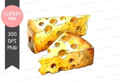Two pieces of swiss cheese Product Image 1