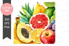 Vibrant fruit collection clipart png Product Image 1