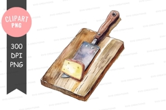 Cheese cutting board clipart png Product Image 1