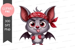 Cute cartoon bat with bandana Product Image 1
