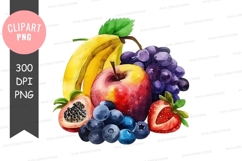 Assorted fruits clipart png Product Image 1