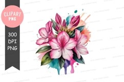 Vibrant floral bouquet clipart png Product Image 1