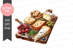 Gourmet cheese board clipart png Product Image 1