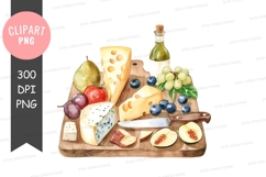Gourmet cheese board clipart png Product Image 1