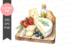 Gourmet cheese board clipart png Product Image 1