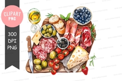 Gourmet charcuterie board clipart png Product Image 1