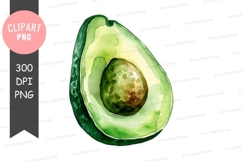 Half avocado clipart png Product Image 1