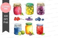 Colorful preserved fruits clipart png Product Image 1