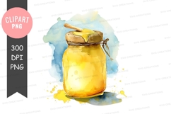 Golden honey jar clipart png Product Image 1