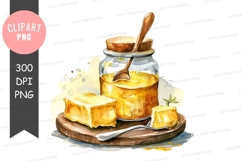 Honey and honeycomb clipart png Product Image 1