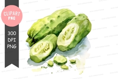 Fresh cucumbers clipart png Product Image 1