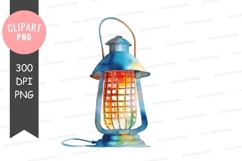 Colorful watercolor lantern Product Image 1