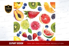 Vibrant fruit clipart png Product Image 1