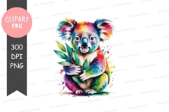 Colorful koala clipart png Product Image 1
