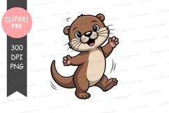 Happy otter clipart png Product Image 1