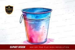 Colorful paint bucket clipart png Product Image 1