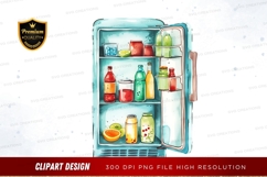 Fully stocked refrigerator clipart png Product Image 1