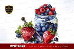 Mixed berries in a jar clipart png Product Image 1