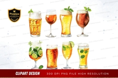 Assorted beverages clipart png Product Image 1