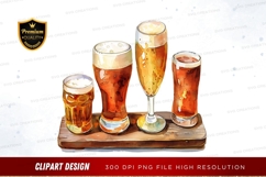 Assorted beer glasses clipart png Product Image 1