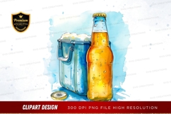 Beer bottle with cooler clipart png Product Image 1