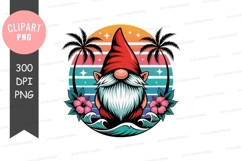 Tropical gnome clipart png Product Image 1