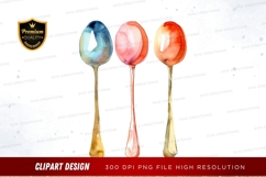 Colorful spoons clipart png Product Image 1