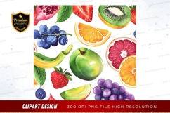 Vibrant fruit collection clipart png Product Image 1