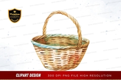 Handwoven picnic basket clipart png Product Image 1