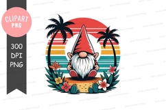 Tropical gnome clipart png Product Image 1