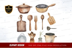 Kitchen utensils and cookware clipart png Product Image 1