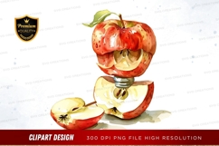 Sliced apple clipart png Product Image 1