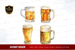 Collection of beer mugs clipart png Product Image 1