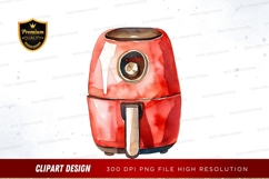 Red air fryer clipart png Product Image 1