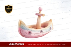 Wooden rocking ship clipart png Product Image 1