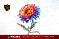 Vibrant flower clipart png Product Image 1