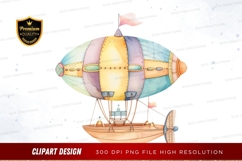 Colorful hot air balloon clipart png Product Image 1